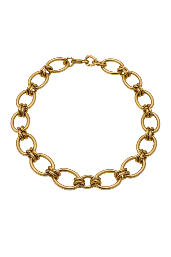 The Isadora Gold Oval Link Chain Necklace – pookie & sebastian