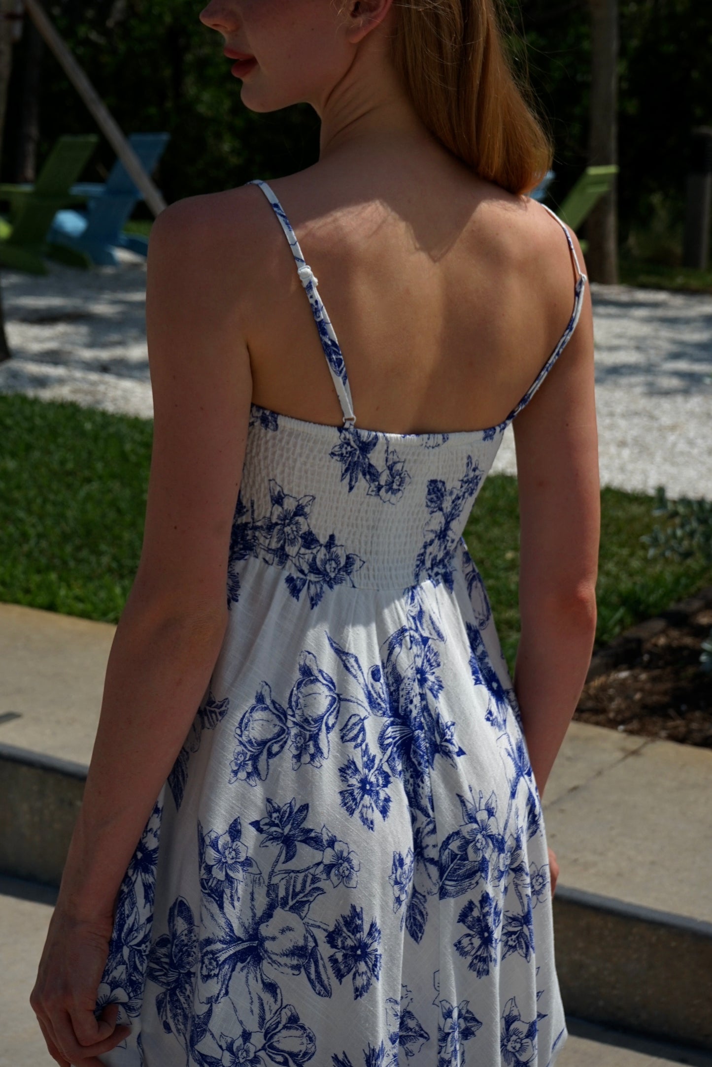 Italian Linen Floral Dress