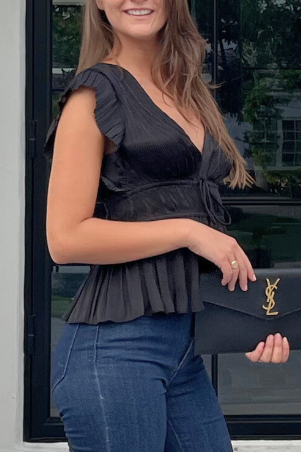 Ulla Silk Pleat Top