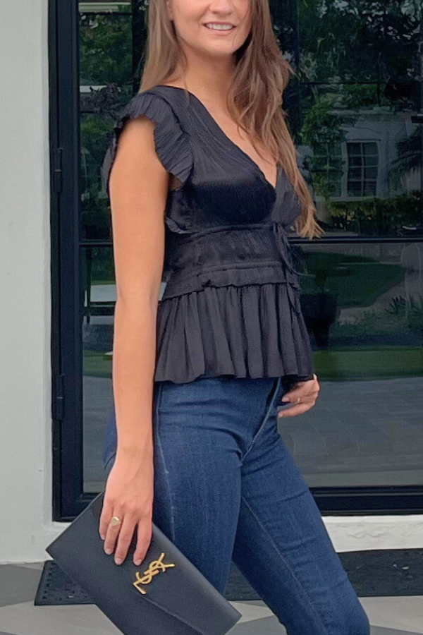 Ulla Silk Pleat Top