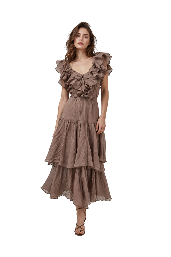 harper maxi dress The Ruffle S letting the ruffles remain Size:46cm / 18
