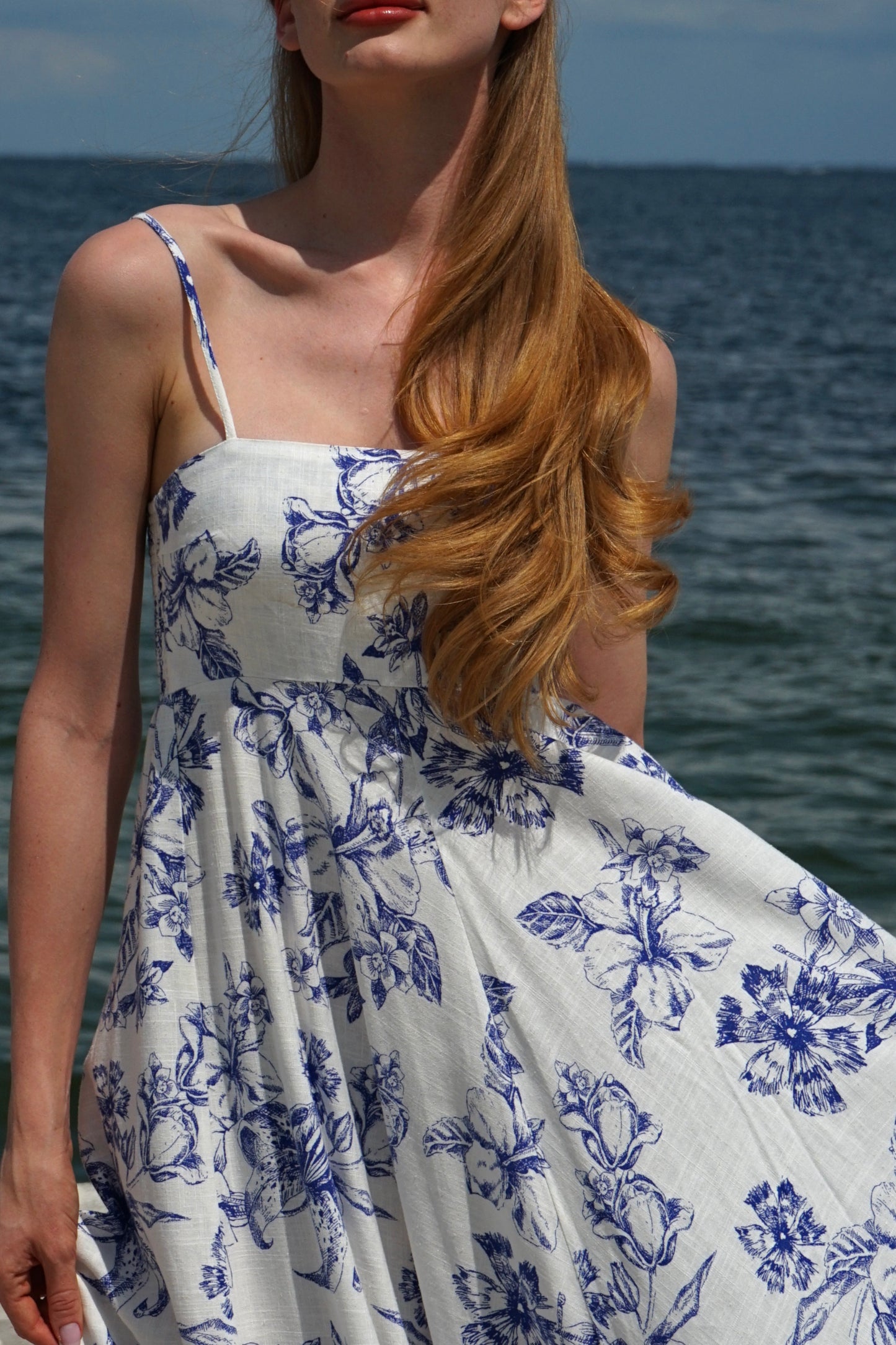Italian Linen Floral Dress