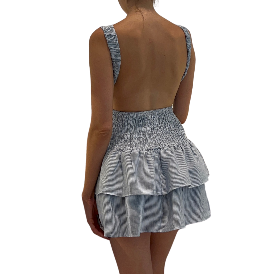 Tania Linen Stripe Dress Pookie and Sebastian