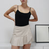 Ivey Ruffled Pleather Mini Skort. pookie and sebastian