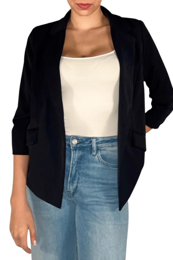 Recycled Shirred Blazer - pookie and sebastian