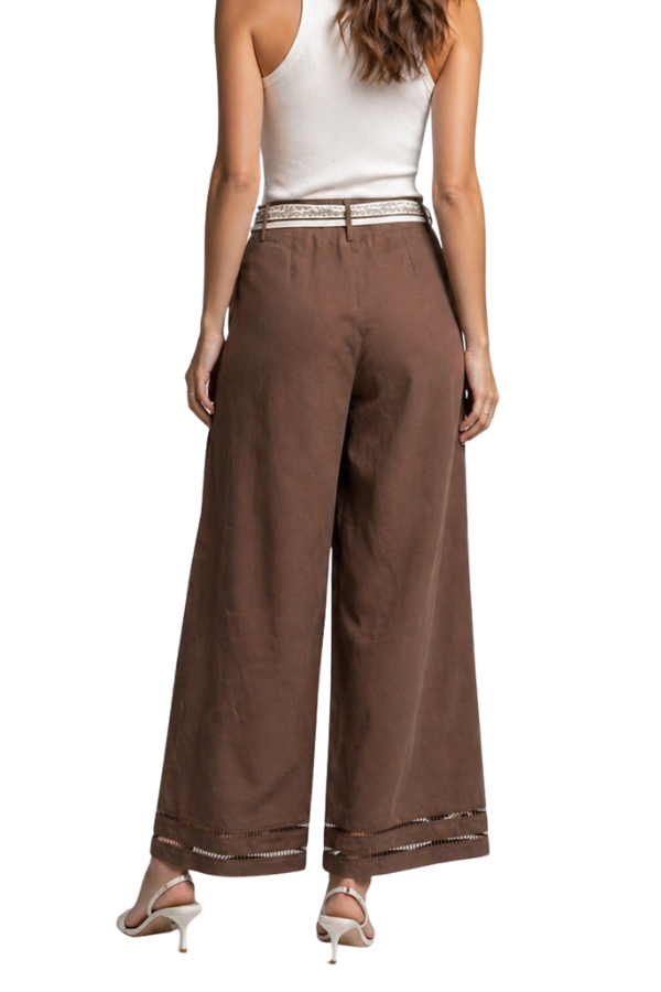 The Marcia High Rise Pants With Scarf Belt