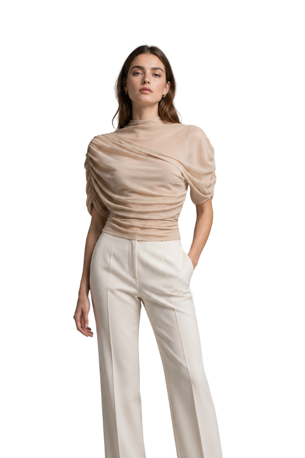 The Athena Mesh Cowl Top - pookie and sebastian