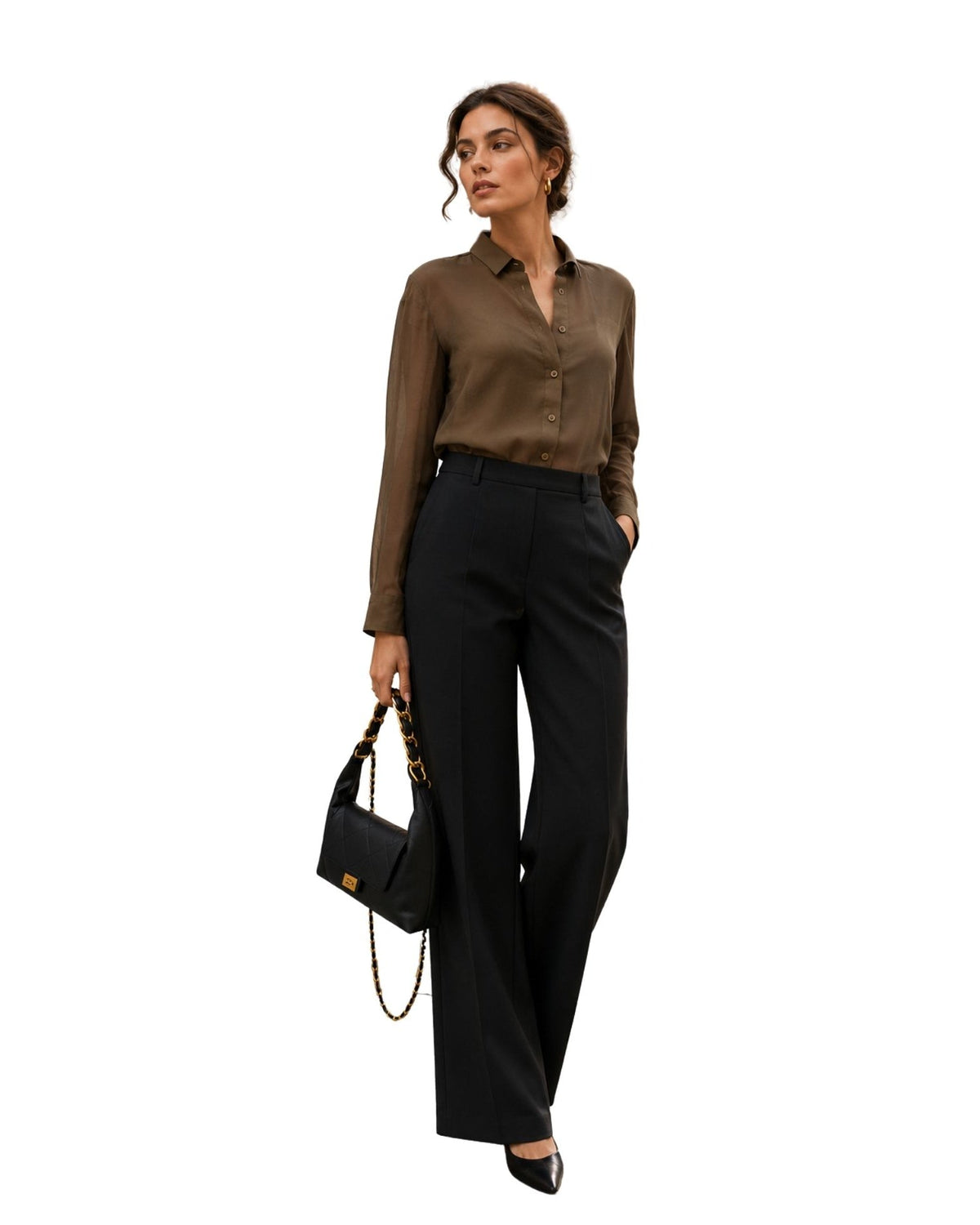 The Ottavia Sheer Button-Down Shirt - pookie and sebastian