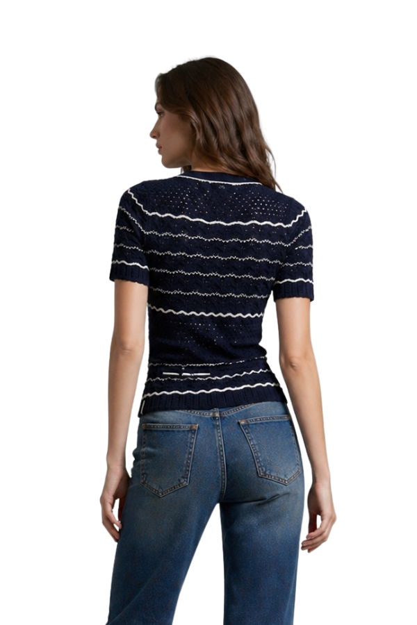 The Noa Striped Knitted Cardigan - pookie and sebastian