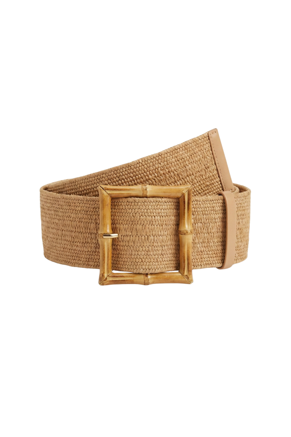 The Woven Belt with Square Bamboo Buckle - pookie and sebastian