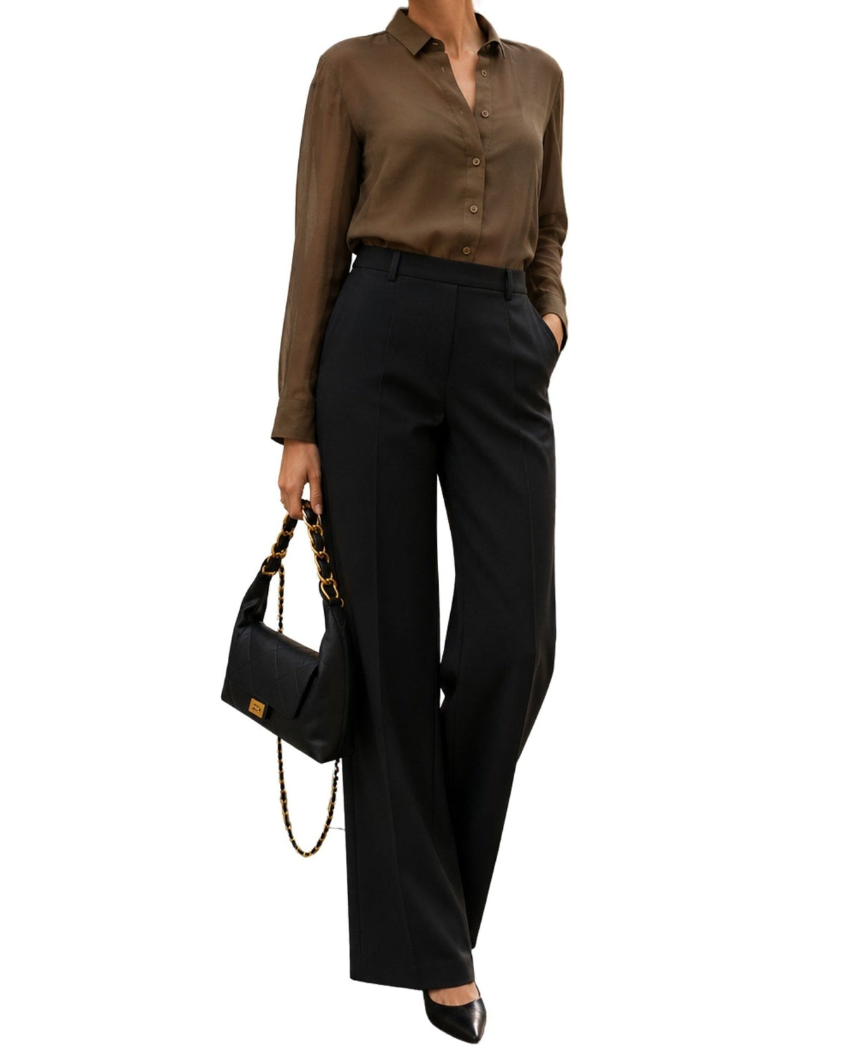 The Ottavia Sheer Button-Down Shirt - pookie and sebastian