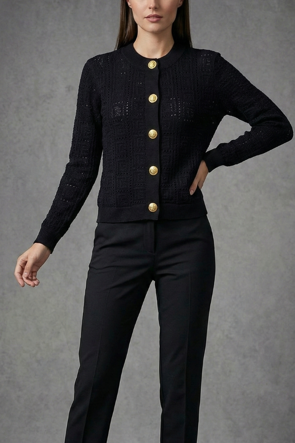 The Balm Cardigan Gold Button