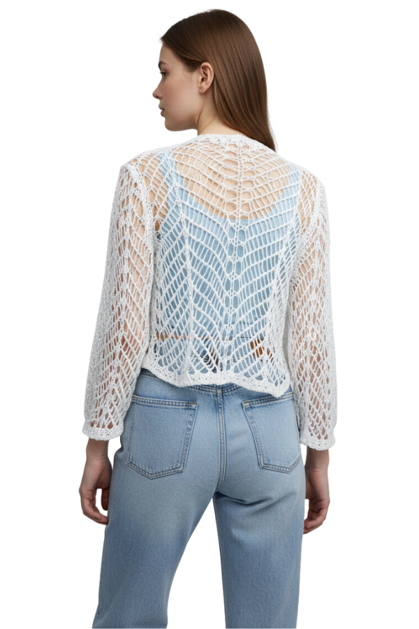 The Italian Crochet Tie-Front Top