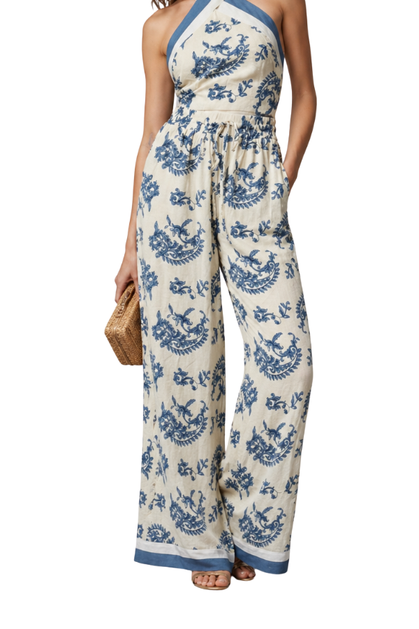 The Aida Printed Wide Leg Pants