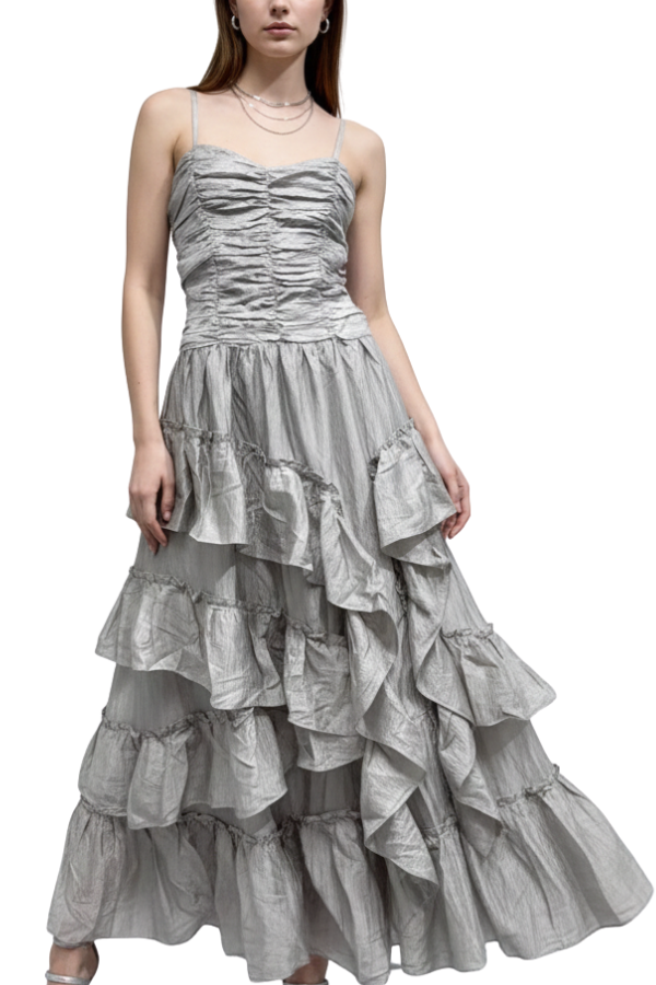 The Sandra Woven Long Dress