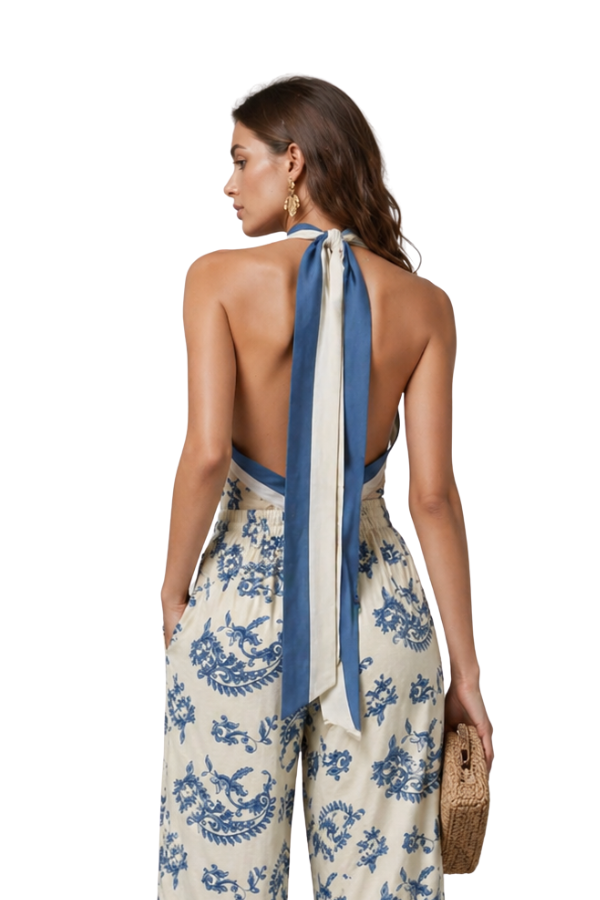 The Aida Cross Halter Crop Top