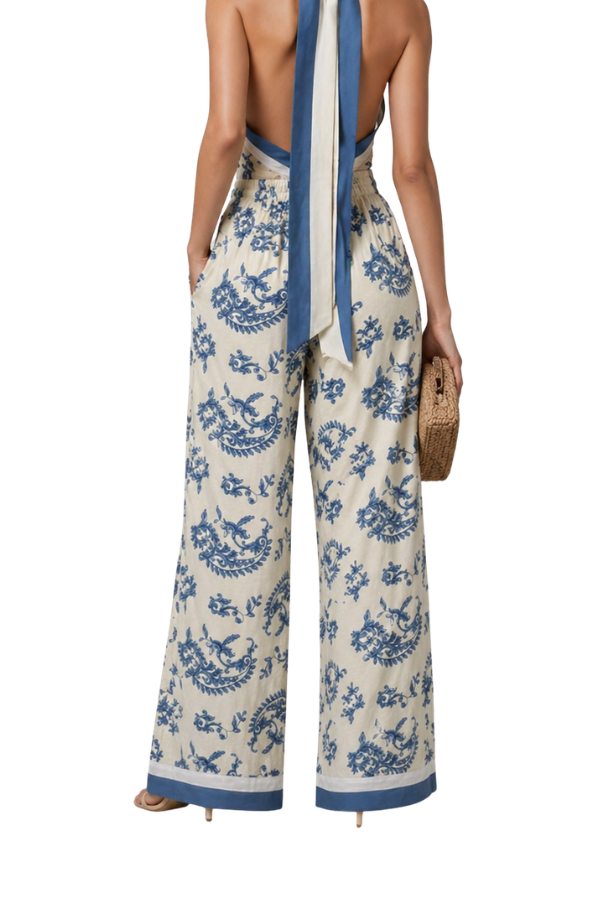 The Aida Printed Wide Leg Pants