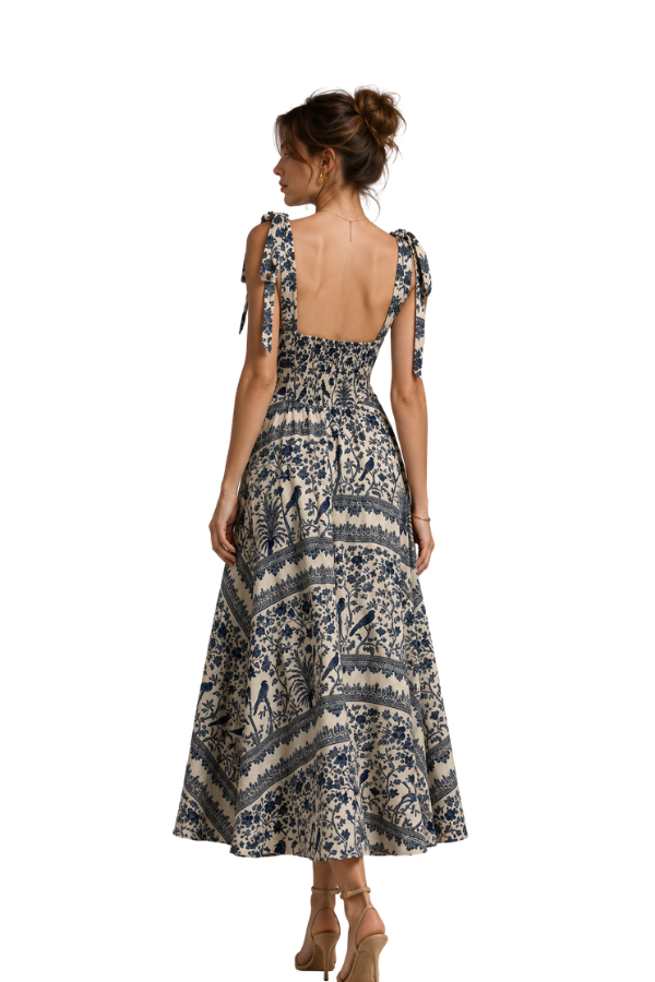 The Botanical Square Neck Midi Dress - pookie and sebastian