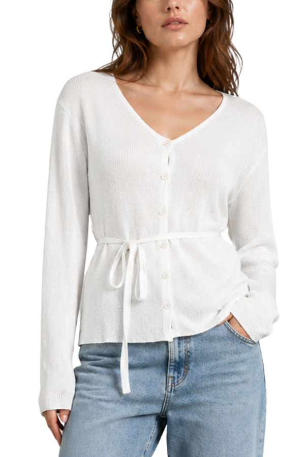 The Hannah Lightweight Cardigan With Tie Waist