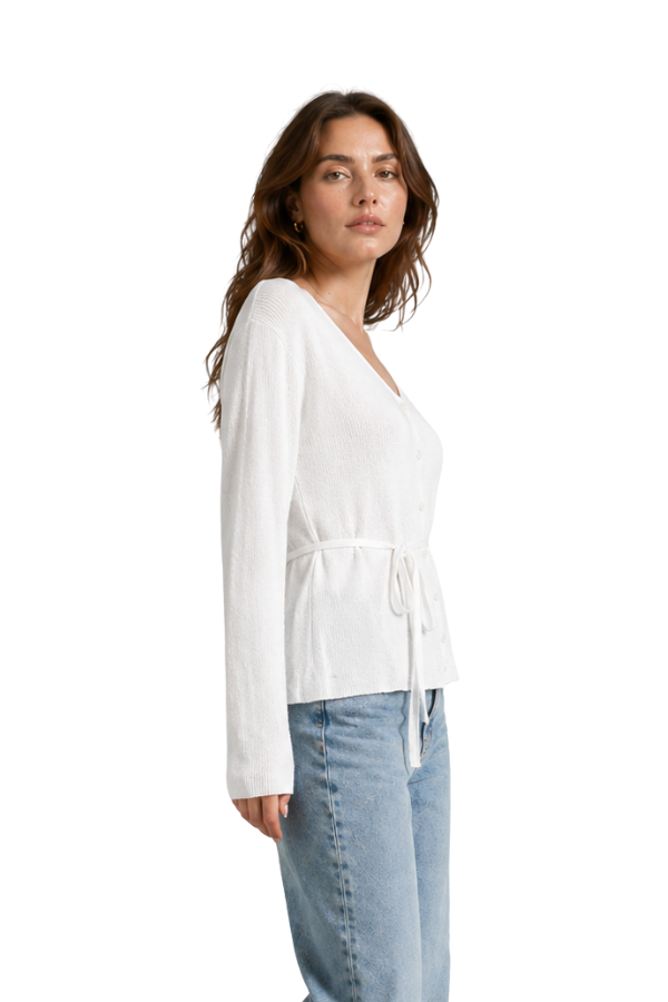 The Hannah Lightweight Cardigan With Tie Waist