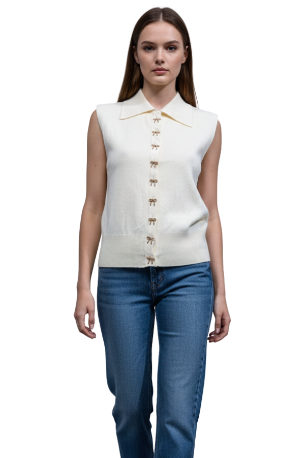 The Katie Bow Knit Top