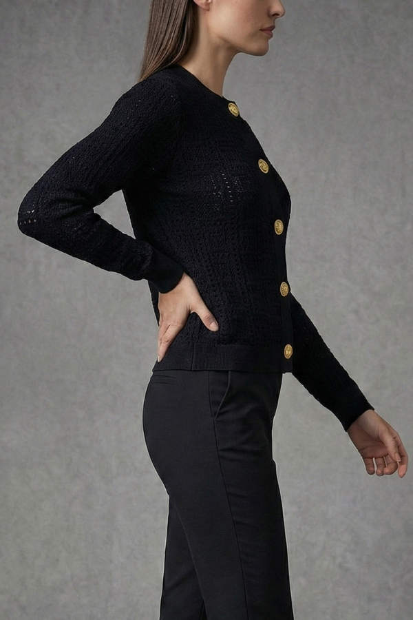 The Balm Cardigan Gold Button