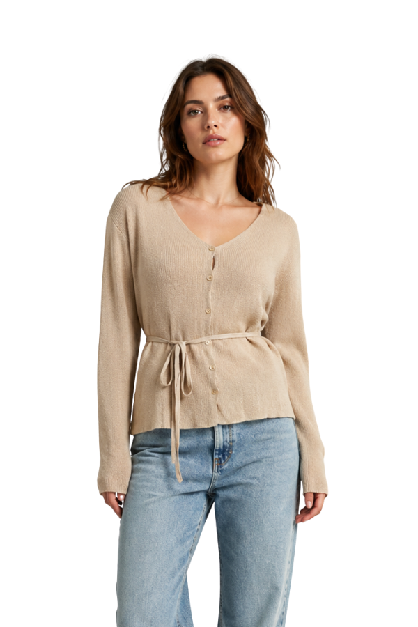 The Hannah Lightweight Cardigan With Tie Waist