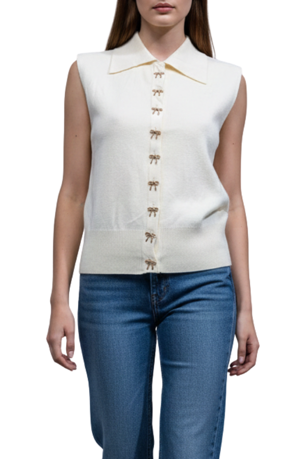 The Katie Bow Knit Top