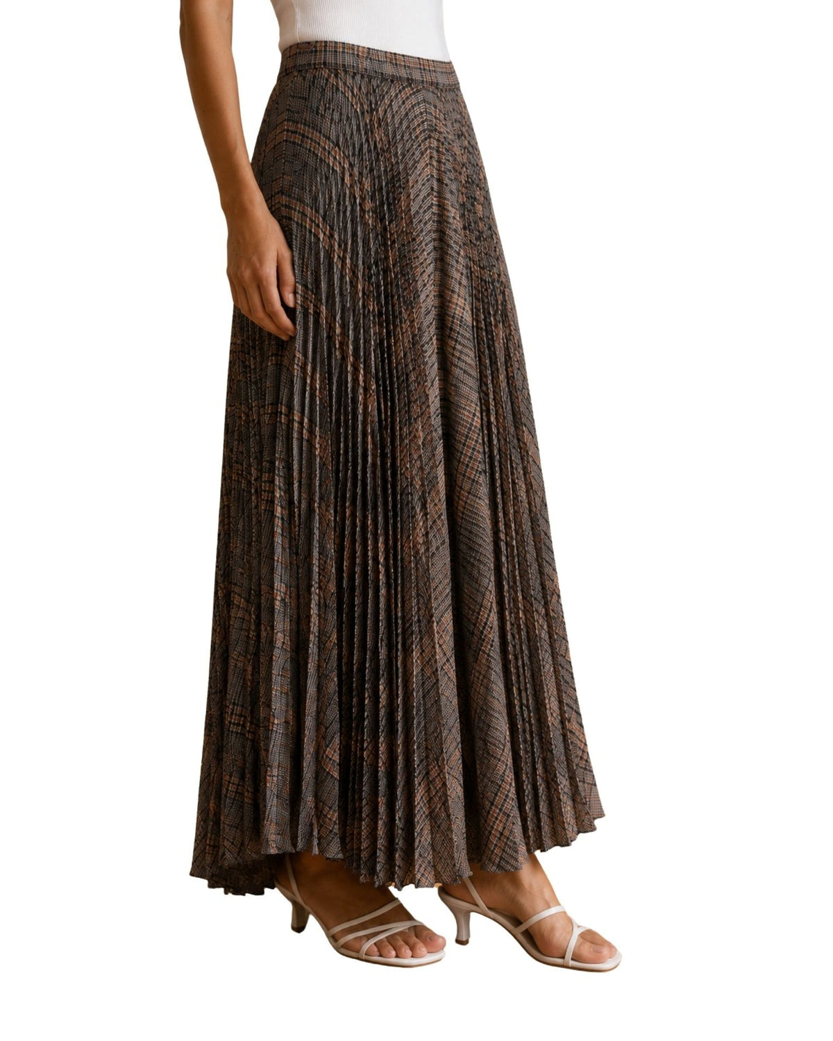 The Melania Plaid Midi Skirt - pookie and sebastian