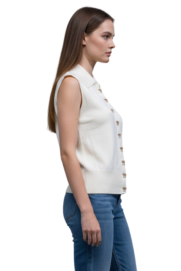 The Katie Bow Knit Top