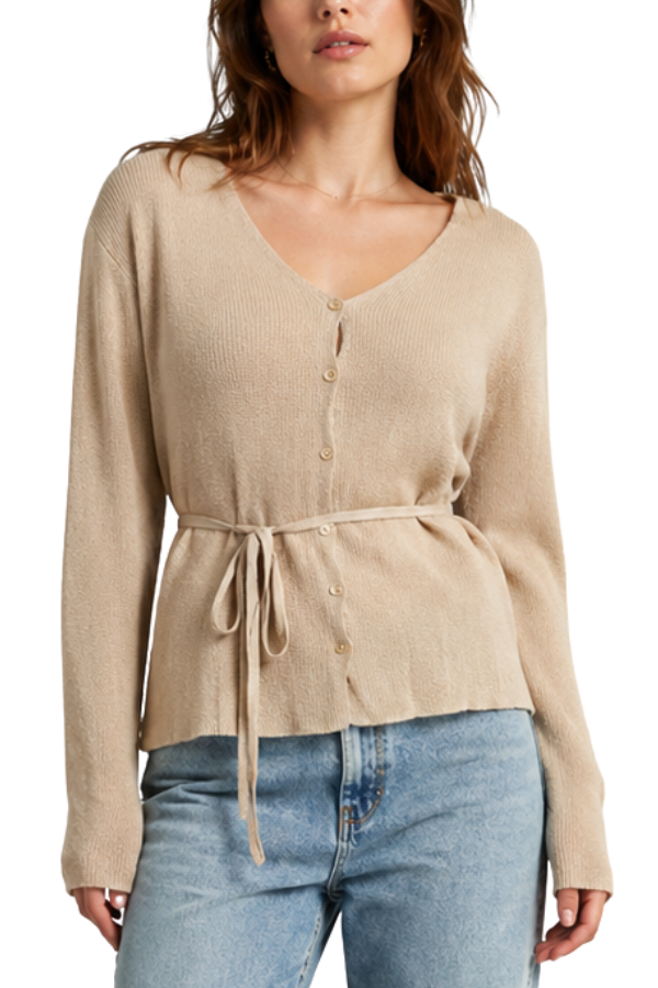 The Hannah Lightweight Cardigan With Tie Waist