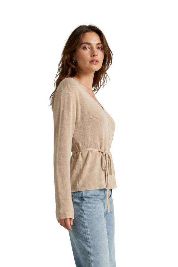 The Hannah Lightweight Cardigan With Tie Waist