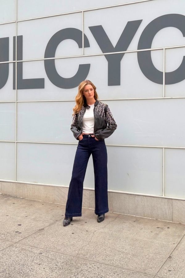 The Orion Cropped Vegan Leather Jacket
