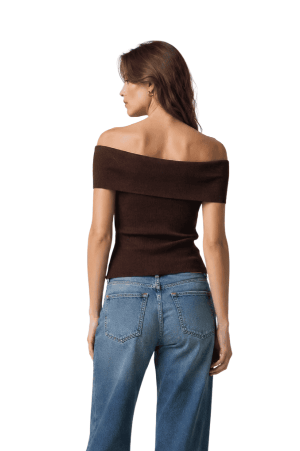 The Johanna Off Shoulder Ribbed Knitted Top - pookie and sebastian