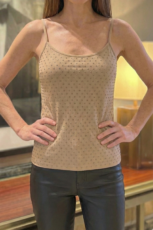 The Embellished Mesh Tank Top