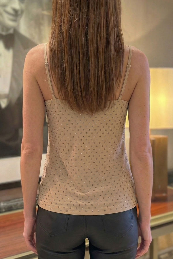 The Embellished Mesh Tank Top