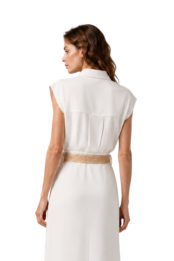 The Clarissa Cap Sleeve Button Down Blouse