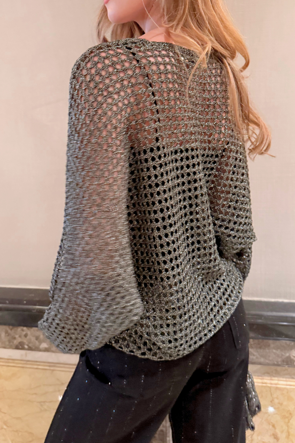 Handmade Open V-Neck Sweater