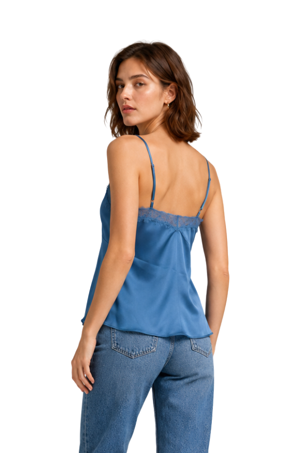 The Aubrey Satin Lace-Trim Camisole