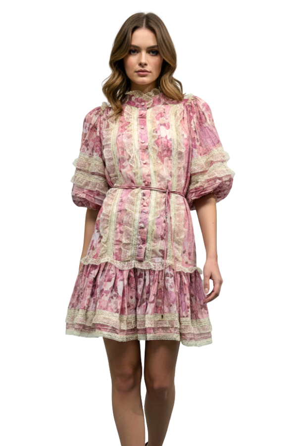 The Ginny Floral and Lace Detail Dress - pookie and sebastian