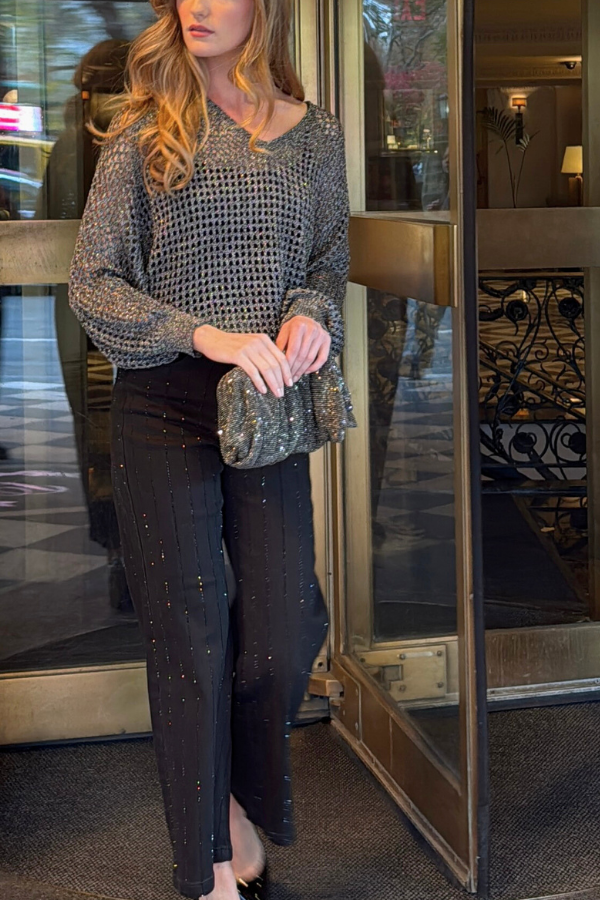 Handmade Open V-Neck Sweater