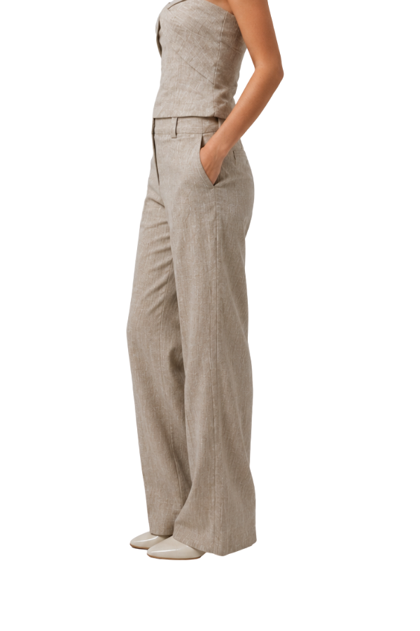 The Melanie 100% Linen Wide Leg Pants - pookie and sebastian