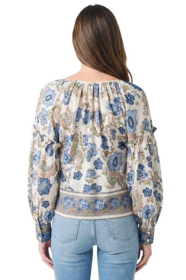 The Sofia Blue Garden Top