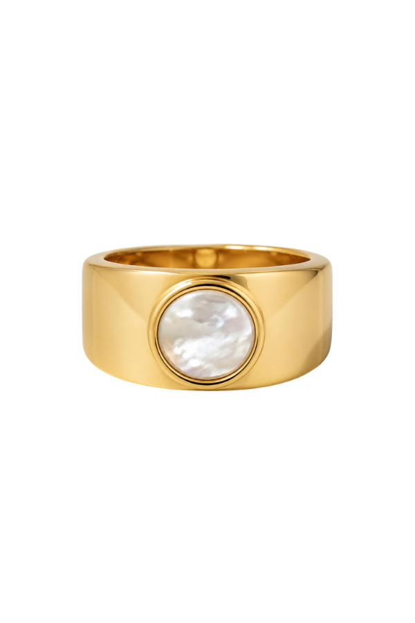 The Maya Pearl Center Ring