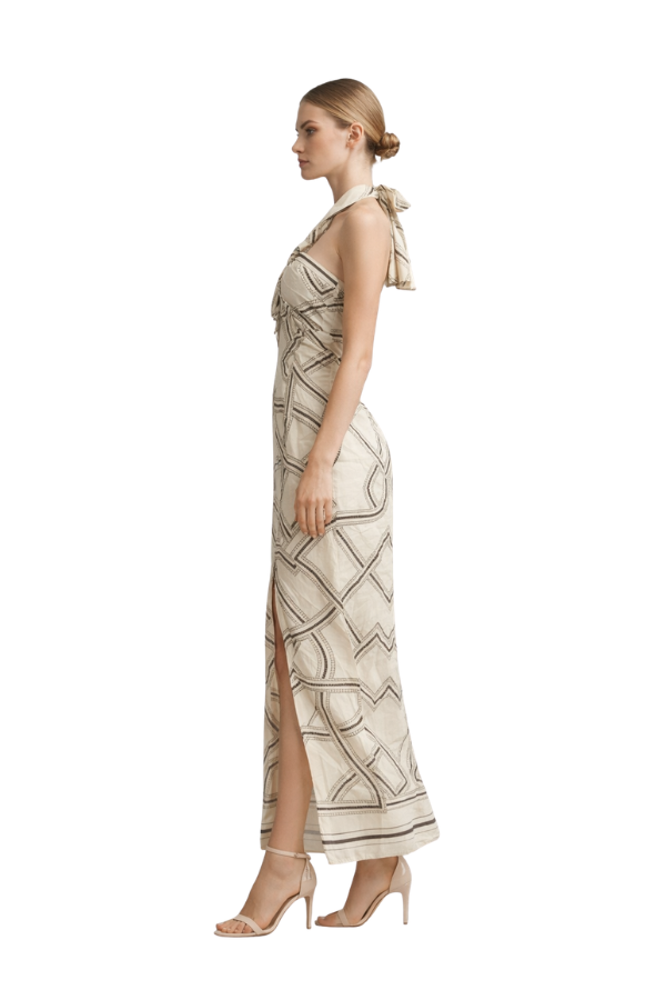 The Irene Printed Halter Neck Midi Dress - pookie and sebastian