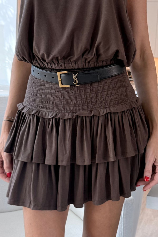 The Paige Knit Smocked Skirt