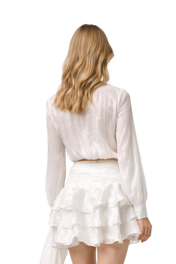 The Brook Silk Ruffle Top - pookie and sebastian
