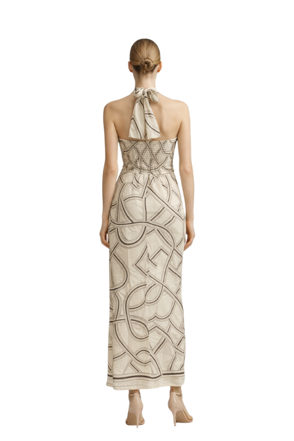 The Irene Printed Halter Neck Midi Dress - pookie and sebastian