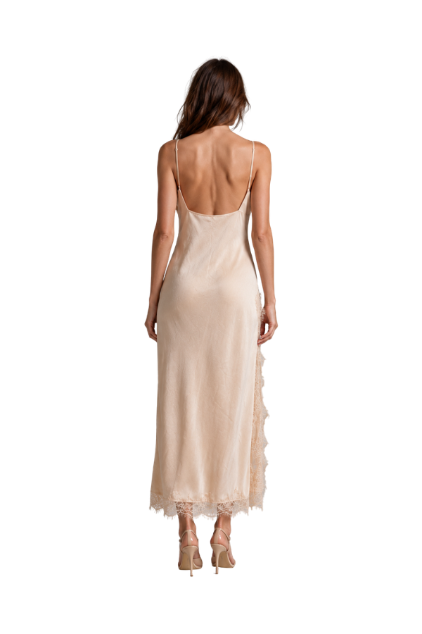The Claudia Crinkled Satin Laced Cami