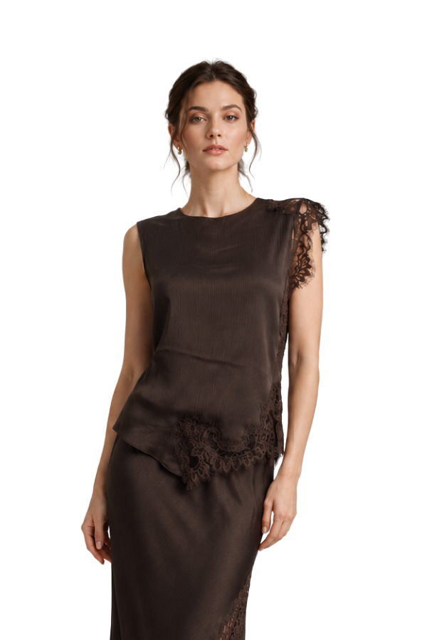 The Diana Mixed Lace Blouse